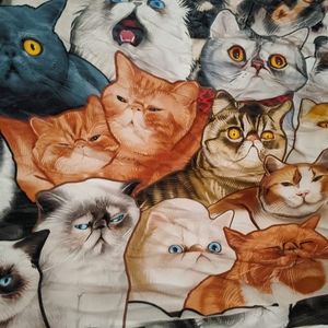 Squish faced cat silk scarf